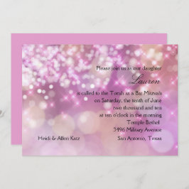 バルミツワーキラライトピンク 招待状