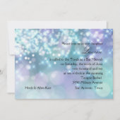 バルミツワーキラライトブルーとパープル 招待状 (正面)