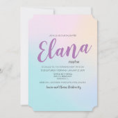 バルミツワーグラデーション水彩招待状 招待状 (正面)