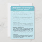 バルミツワーサービスの質問と回答アドバイス 招待状 (正面)