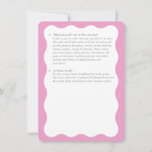 バルミツワーサービス情報アドバイスピンクグレー 招待状 (裏面)