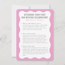 バルミツワーサービス情報アドバイスピンクグレー 招待状