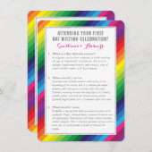 バルミツワーサービス情報アドバイスレインボー 招待状 (正面/裏面)