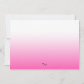 バルミツワーシルバーとピンクのグラデーション 招待状 (裏面)