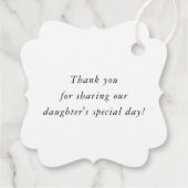 バルミツワーシンプルモダンおもしろい鮮ピンク フェイバータグ (裏面)