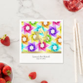 バルミツワースカラフルター・ダマスク スタンダードカクテルナプキン (インサイチュ)