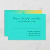 バルミツワースターオブデイヴィッドイエローアクア 出欠カード