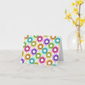 バルミツワースターオブデイヴィッドレインボーダマスク カード (黄色い花)