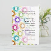 バルミツワースターオブデイヴィッドレインボーダマスク 招待状 (スタンド正面)