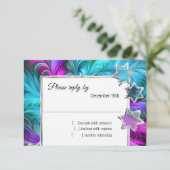 バルミツワースターズカラフルパステルスケッチRSVP 招待状 (スタンド正面)