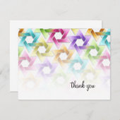 バルミツワースター・オブ・デイビッド・ダマスクサンキューカード サンキューカード (正面/裏面)