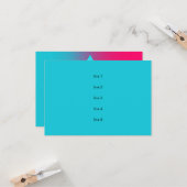 バルミツワーターコイズとデビグラデーションッドのピンクの星 カード (正面/裏面インサイチュ)