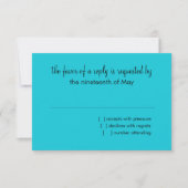 バルミツワーターコイズとデビグラデーションッドのピンクの星 出欠カード (正面)