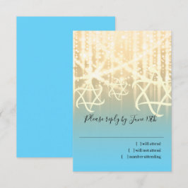 バルミツワーターコイズと金ゴールドスパークリライト 出欠カード