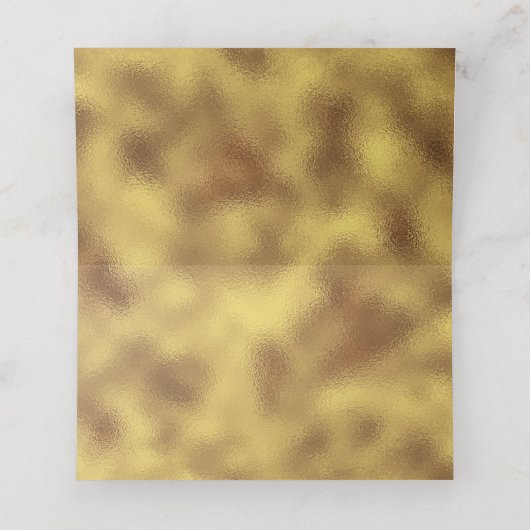 バルミツワーターコイズブルーグラデーション金ゴールドアゲートモダン プレイスカード (内部開封)