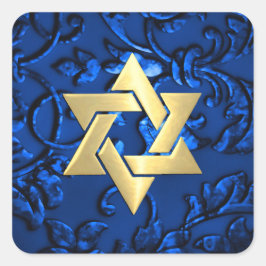 バルミツワーダークブルーダマスクと任意の色 スクエアシール