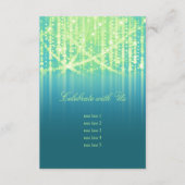 バルミツワーティール(緑がかった色)ブルーライムグリーンスパークリライト 招待状 (正面)