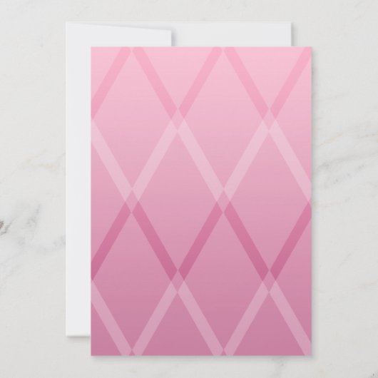 バルミツワーハーレクインピンク招待状 招待状 (裏面)