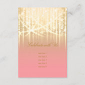 バルミツワーバラピンクと金ゴールドスパークリライト 招待状 (正面)