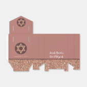 バルミツワーバラ金ゴールドグリッターシックグラムパーティー フェイバーボックス (折り畳みなし)