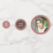 バルミツワーバラ金ゴールドフェイクグリッターグラムフォト コンフェッティ (正面)