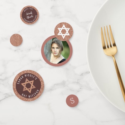 バルミツワーバラ金ゴールドフェイクグリッターグラムフォト コンフェッティ (グループ)