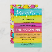 バルミツワーバー（ユダヤ教の）バル・ミツバーカラフル披露宴カード エンクロージャーカード (正面/裏面)