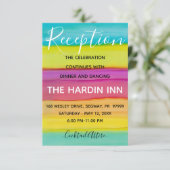 バルミツワーバー（ユダヤ教の）バル・ミツバーカラフル披露宴カード エンクロージャーカード (スタンド正面)