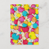 バルミツワーバー（ユダヤ教の）バル・ミツバーカラフル披露宴カード エンクロージャーカード (裏面)