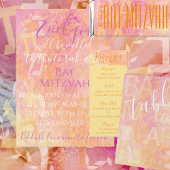 バルミツワーバー(ユダヤ教の)バル・ミツバーシンプルパステル招待状 招待状