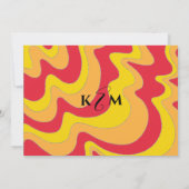 バルミツワーバー(ユダヤ教の)バル・ミツバー銀色ウェーブズ招待状 招待状 (裏面)