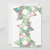 バルミツワーパステルスターオブデイビッド 招待状 (裏面)