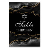 バルミツワーパーティーブラック金ゴールドスター・オブ・デイビッド テーブルナンバー (正面)