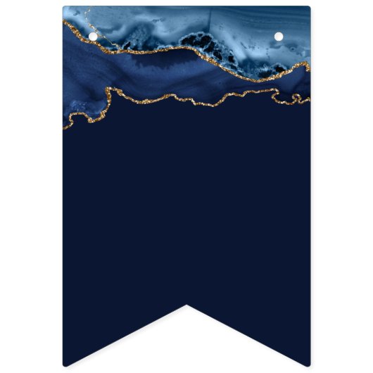 バルミツワーパーティーマゼルトフネイビーブルー写真 バンティングフラッグ (第2の旗)