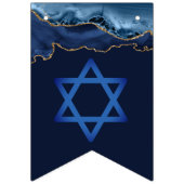 バルミツワーパーティーマゼルトフネイビーブルー写真 バンティングフラッグ (第1の旗)