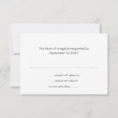 バルミツワーパープルきらめくスターオブデイビッドRSVPカード 出欠カード (裏面)