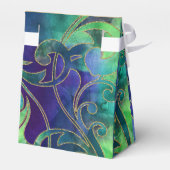 バルミツワーパープルグリーンウォーター金ゴールドアクセント フェイバーボックス (裏面サイド)