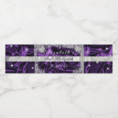 バルミツワーパープルサテンダイヤきらめくモンド ペットボトルラベル (シングルラベル)