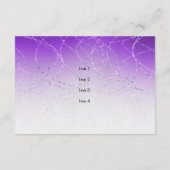 バルミツワーパープルスターキラキラパーティーカード後 招待状 (裏面)