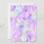 バルミツワーパープル絞り染めデザイン招待状 招待状 (裏面)