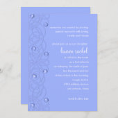 バルミツワーパールレースペリウィンクル任意の色 招待状 (正面/裏面)