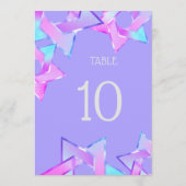 バルミツワーピンクパープルブルースターオブデイビッド 招待状 (裏面)