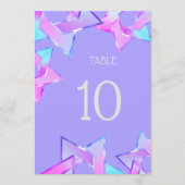バルミツワーピンクパープルブルースターオブデイビッド 招待状 (正面)