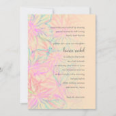 バルミツワーピーチターコイズピンク 招待状 (正面)