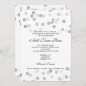 バルミツワーフェイク銀箔グリッター灯 招待状 (正面/裏面)