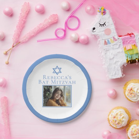 バルミツワーフォトブルースターのデイビッドパーティー ペーパープレート (パーティー)
