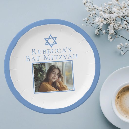 バルミツワーフォトブルースターのデイビッドパーティー ペーパープレート