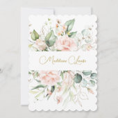 バルミツワーフローラピンクウォーターエレガントカラー 招待状 (裏面)