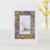 バルミツワーフローラ縁ど挨拶 カード (黄色い花)