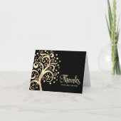 バルミツワーブラックゴールドフォイルの実写台本 サンキューカード (正面)